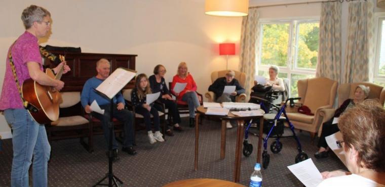  Singing priest and GP entertains care home residents 