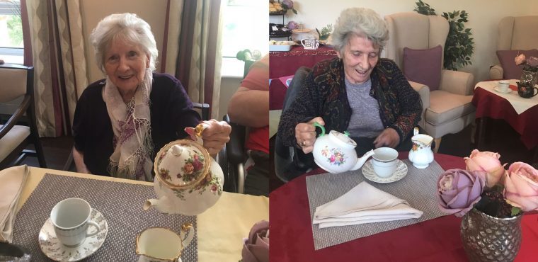  Care home residents raise a china cup to Afternoon Tea Week 