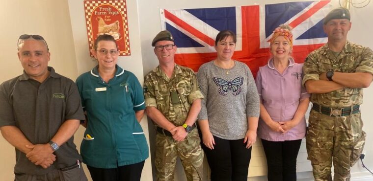  Soldiers visit Huddersfield care home on Armed Forces Day 