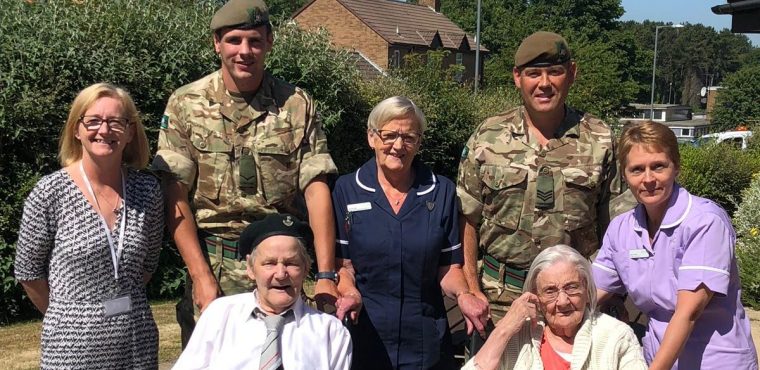  Soldiers visit elderly veteran on Armed Forces Day 