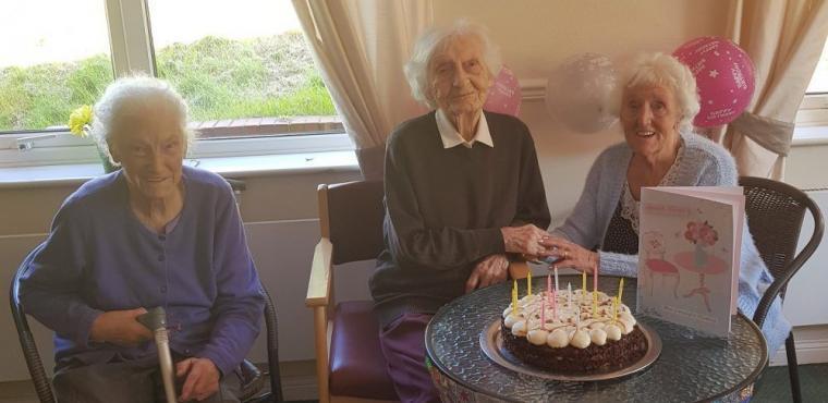  Surprise 102nd birthday party of Peterlee resident Louise 