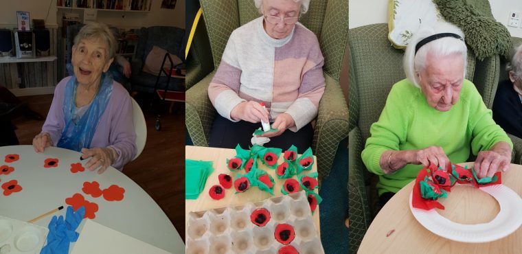  WW1 centenary marked with 100 poppies at care home 