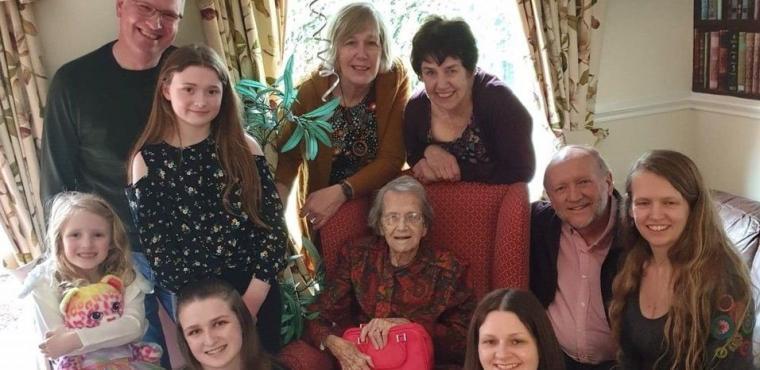  Florence celebrates 101st birthday with care home party 