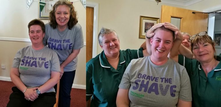  Home manager Kate braves the shave for Macmillan 