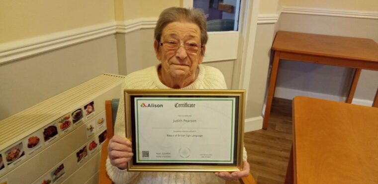  British Sign Language pass for 78-year-old Judith 
