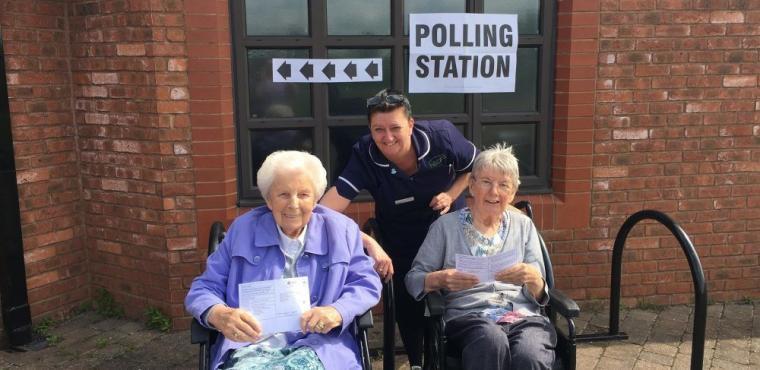  Care home residents cast their vote in European election 