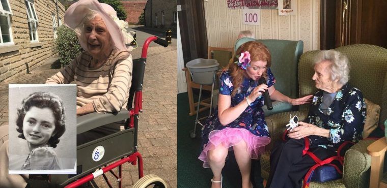  100th birthday party for Betty at Sheffield care home 