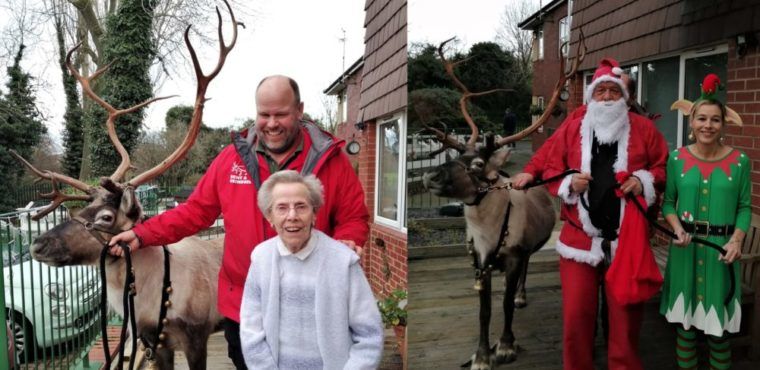  Rudolf at care home Christmas party after staff undergo waxing 