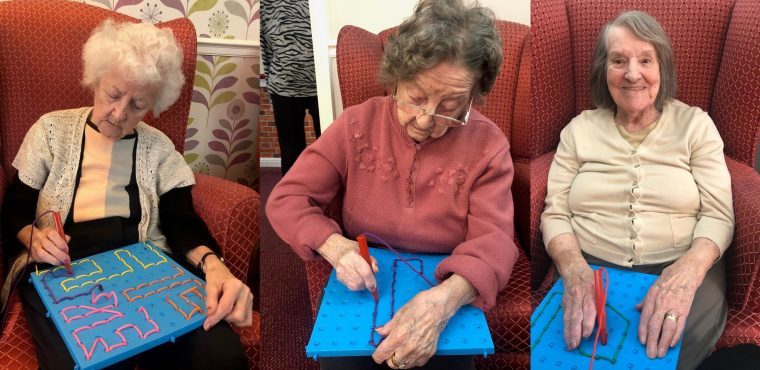 Knitting boards build strength and focus for residents with dementia 