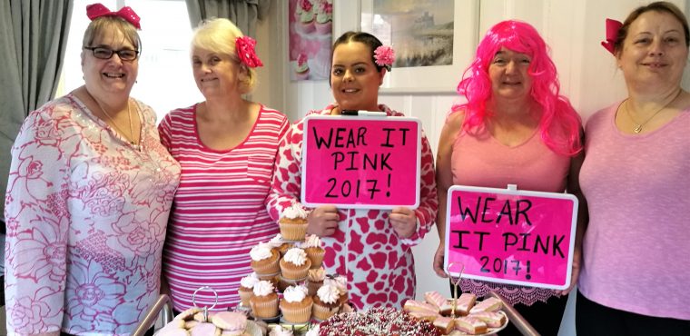  Wigs and onesies for care home’s Wear It Pink Day 