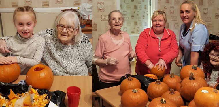  Dozens of jack-o’-lanterns created at care home pumpkin carving workshop 