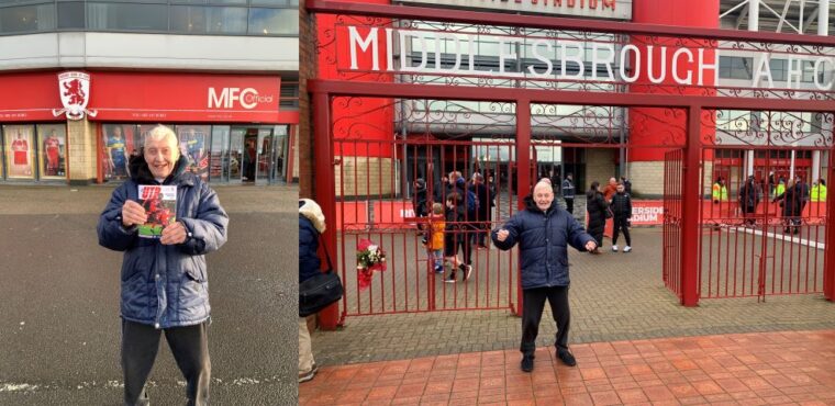  88-year-old John enjoys his first Boro match in 40 years 