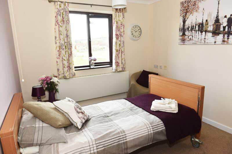 care home bed room inside view