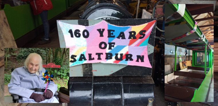  Train wrapped in 300ft scarf knit by elderly Saltburn resident 