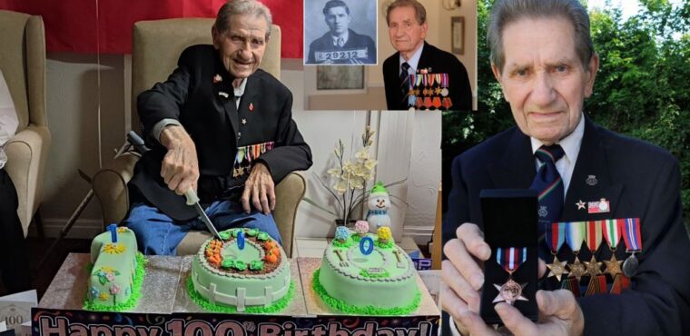  WW2 veteran celebrates 100th birthday at Teesside care home 