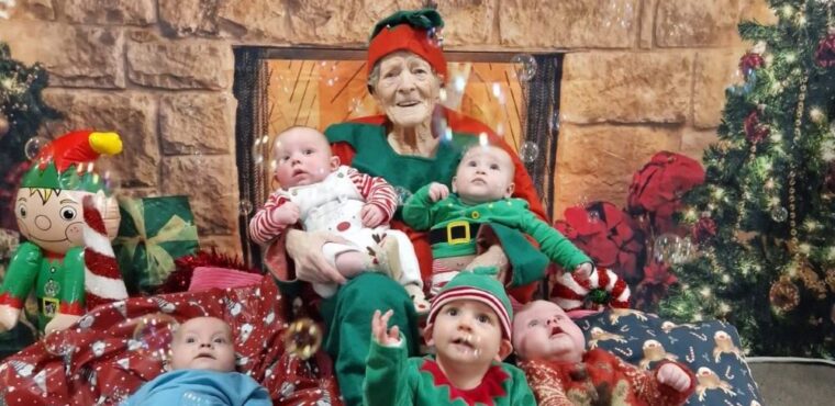  Grandma and baby elves celebrate Christmas at Teesside care home 