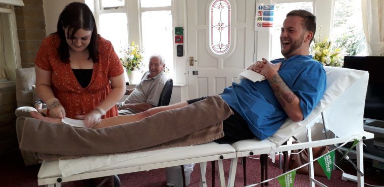  Carer Jamie loses locks and leg hair for cancer charity 