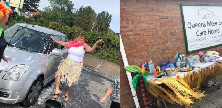  Care home’s car wash raises funds for cancer charity 