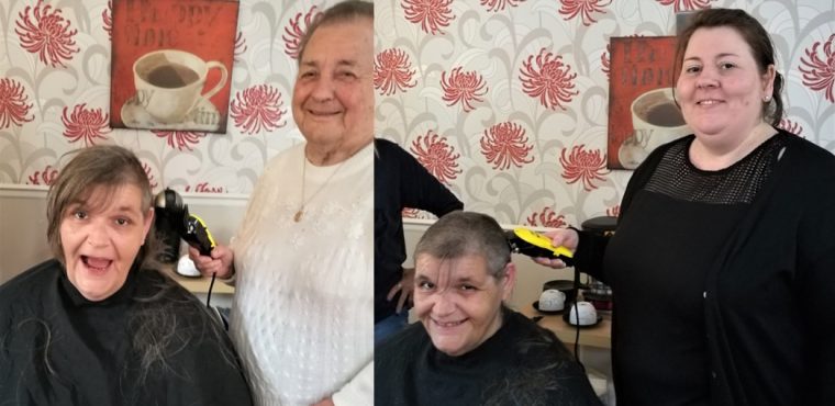  Head shave raises over £700 for elderly care home residents 